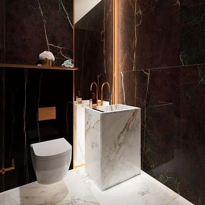 Mali ugaoni kvadratni podni umivaonik