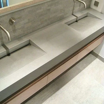 Mat sivi dvostruki umivaonik