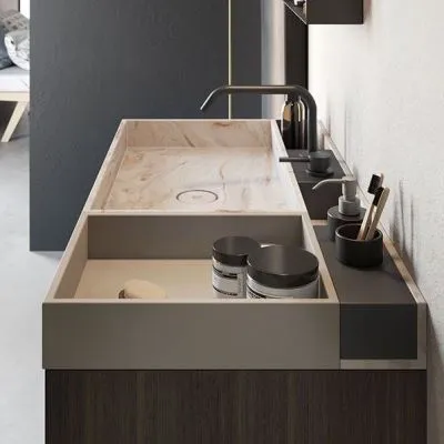 Pravougaoni nadgradni umivaonik sa dodatnom sekcijom