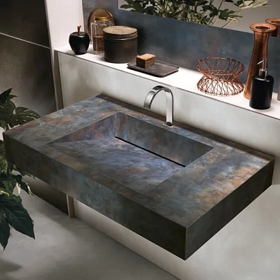 Stilni mat viseći umivaonik u neobičnoj boji